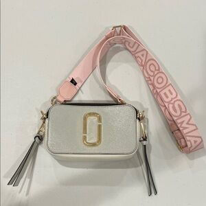 Marc Jacobs Cream and Pink Crossbody Bag